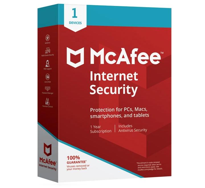 McAfee Internet Security 
1 User 1 Year